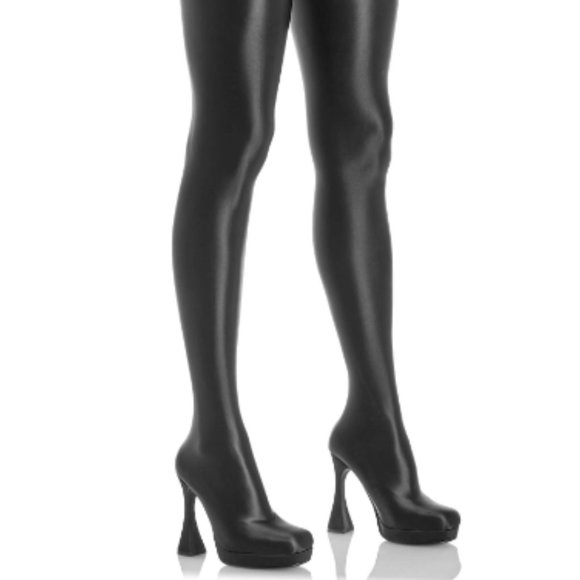 Jeffrey Campbell Shoes - Jeffrey Campbell Pantalones Platform Pants Black Stretch Fitted Boot Size: 8.5